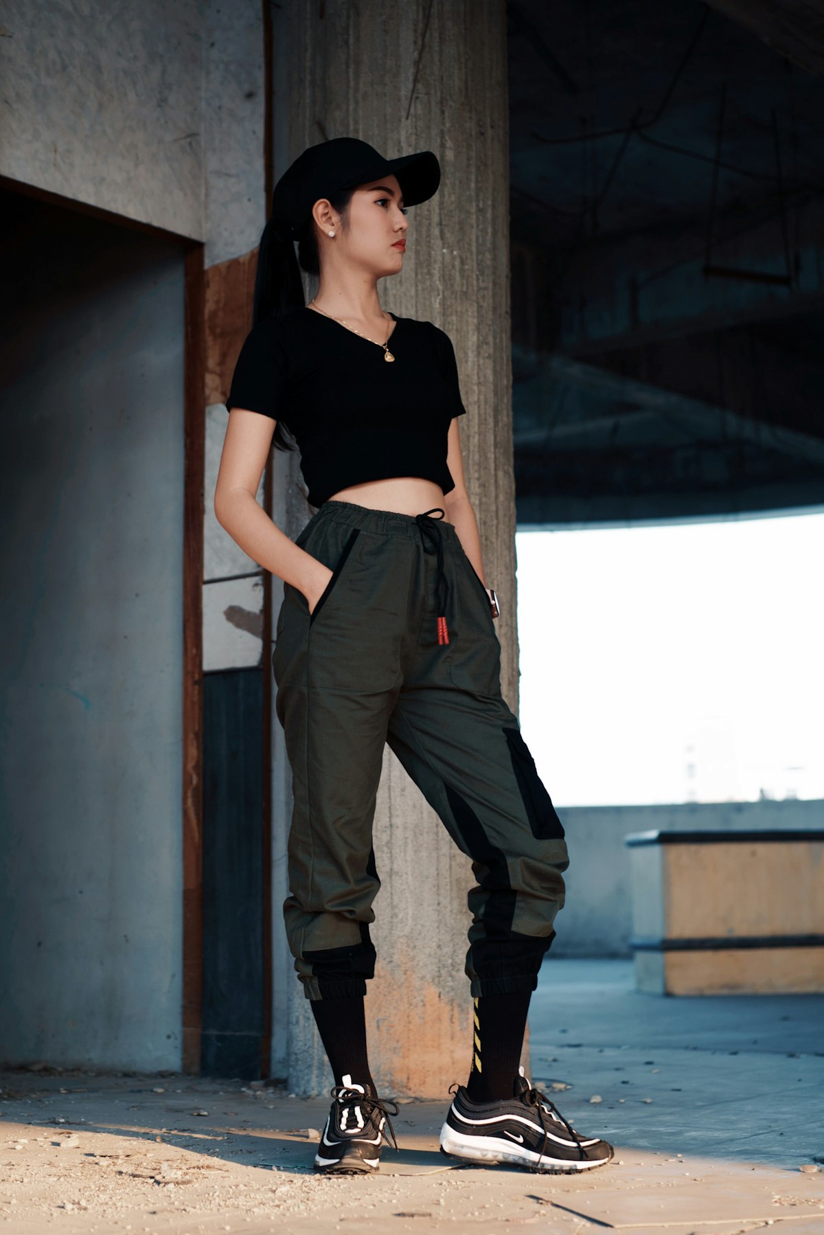 Utility Cargo Joggers in Olive
