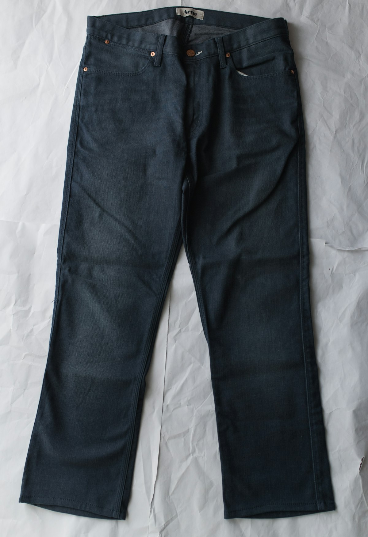 Straight Leg Dark Jeans in Indigo